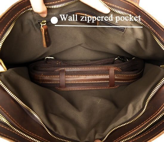 Элегантная мужская сумка из винтажной кожи для документов А4 VINTAGE STYLE (14221)