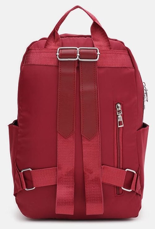 Червоний жіночий рюкзак з текстилю на два відділення Monsen 71806