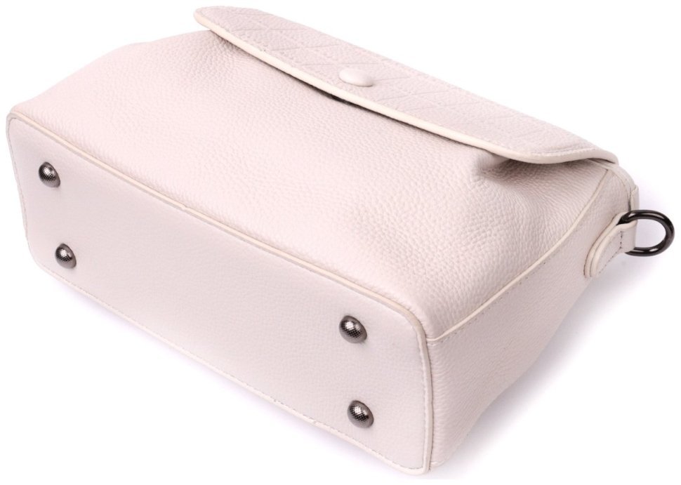 Стильная женская сумка из натуральной кожи Vintage 22331 Белая modnotak фото №3