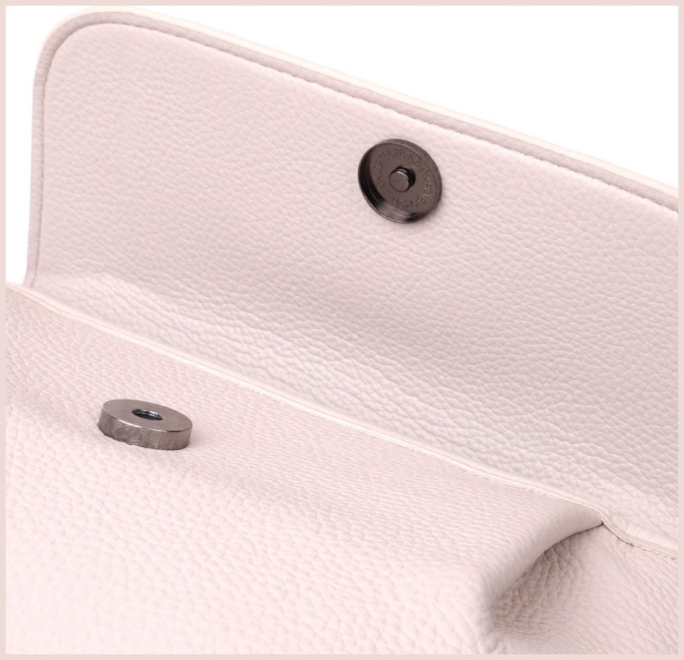 Стильная женская сумка из натуральной кожи Vintage 22331 Белая modnotak фото №4