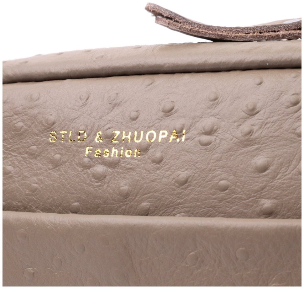 Фактурная женская сумка из кожи Vintage 22662 Бежевая modnotak фото №7