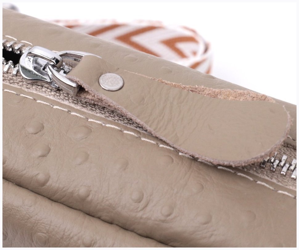 Фактурная женская сумка из кожи Vintage 22662 Бежевая modnotak фото №8