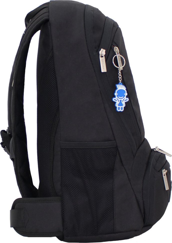 Черный мужской рюкзак под ноутбук из текстиля Bagland (53006)