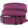 Фиолетовый замшевый женский ремень узкого типа Vintage (2420801) - 1