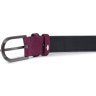 Фіолетовий замшевий ремінь вузького типу Vintage (2420801) - 3