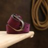Фіолетовий замшевий ремінь вузького типу Vintage (2420801) - 8