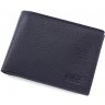 Шкіряне портмоне синього кольору із затискачем для купюр Bond Non (10633) - 1
