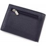 Шкіряне портмоне синього кольору із затискачем для купюр Bond Non (10633) - 3
