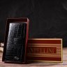 Лакированный вертикальный мужской бумажник из натуральной кожи с тиснением под крокодила CANPELLINI (2421842) - 8