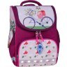 Каркасний шкільний рюкзак для дівчаток із текстилю з принтом Bagland 53306 - 1