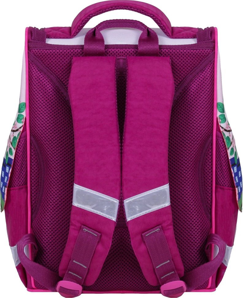 Каркасний шкільний рюкзак для дівчаток із текстилю з принтом Bagland 53306