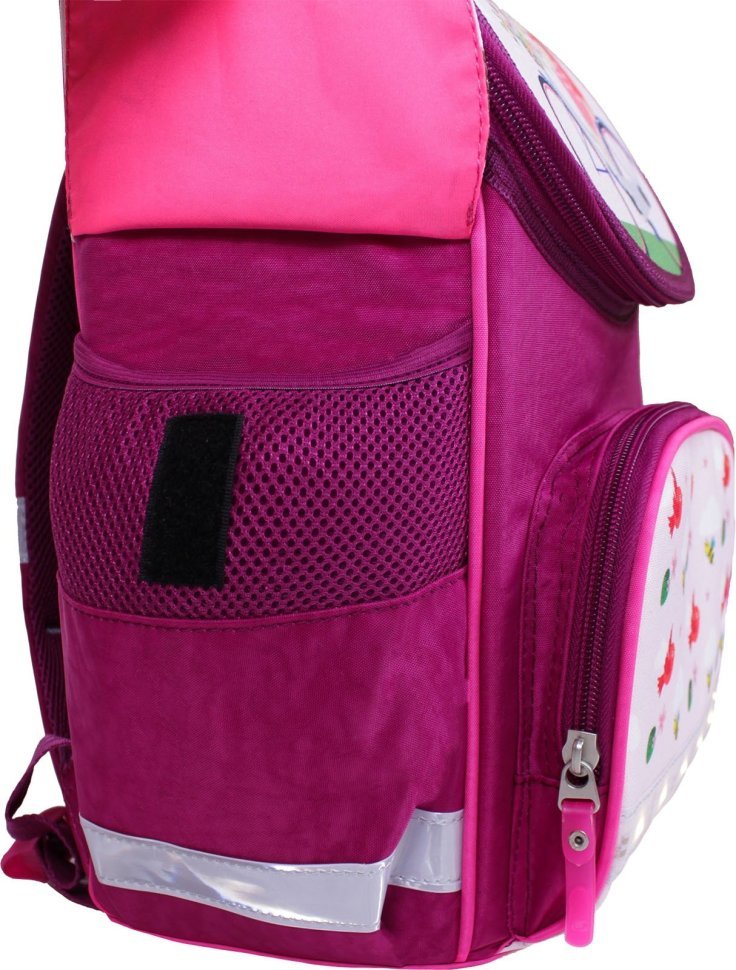 Каркасний шкільний рюкзак для дівчаток із текстилю з принтом Bagland 53306