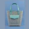 Женская сумка шоппер с бирюзовыми кожаными вставками BlankNote D.D. (12683) - 3