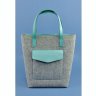 Женская сумка шоппер с бирюзовыми кожаными вставками BlankNote D.D. (12683) - 3