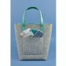 Женская сумка шоппер с бирюзовыми кожаными вставками BlankNote D.D. (12683) - 2