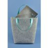 Женская сумка шоппер с бирюзовыми кожаными вставками BlankNote D.D. (12683) - 5