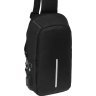 Мужская сумка-слинг из черного полиэстера в среднем размере Remoid (21942) - 3