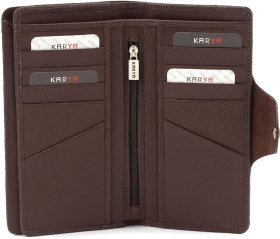 Разноцветный женский купюрник из натуральной кожи под змею KARYA (19049)