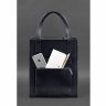 Вместительная сумка шоппер темно-синего цвета из натуральной кожи BlankNote Бэтси (12824) - 2