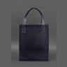 Містка сумка шоппер темно-синього кольору з натуральної шкіри BlankNote Бетсі (12824) - 4
