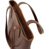 Жіноча шкіряна сумка-шоппер середнього розміру у кольорі коньяк Grande Pelle (19063) - 11