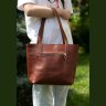 Жіноча шкіряна сумка-шоппер середнього розміру у кольорі коньяк Grande Pelle (19063) - 4