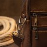 Темно-коричнева чоловіча сумка-барсетка з натуральної шкіри на блискавці Vintage (20434) - 8