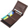 Компактний чоловічий гаманець із натуральної зернистої шкіри без застібки BOND (2421989) - 5