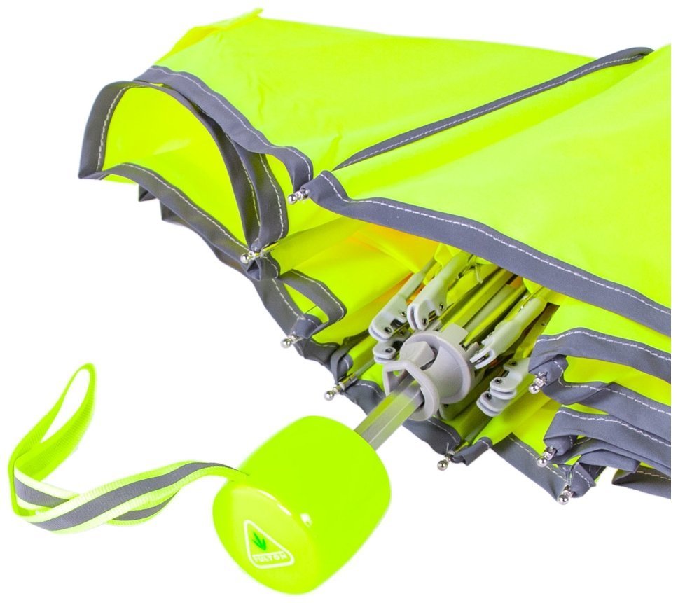 Зонт женский Fulton L353-040881 UV Minilite-1 Neon (Круглый купол, однотонный неоновый лимонный) 94206 modnotak фото №7