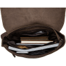 Горизонтальная мужская сумка на плечо из натуральной кожи коричневого цвета Vintage (20007) - 4