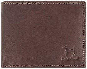 Чоловічий гаманець з гладкої шкіри без застібки з RFID-захистом Ridgeback JBNC39MN 94306 коричневого кольору