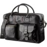 Большая черная мужская сумка-портфель из натуральной высококачественной кожи SHVIGEL (19118) - 1