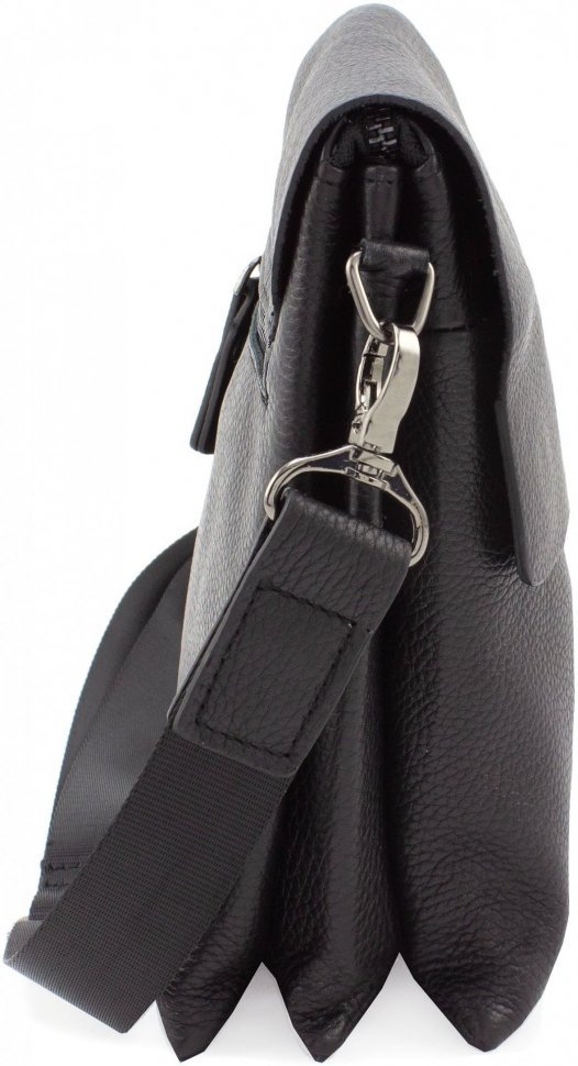 Невелика сумка на плече з натуральної шкіри з вираженою фактурою Leather Collection (11122)
