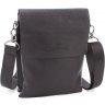 Небольшая сумка на плечо из натуральной кожи с выраженной фактурой Leather Collection (11122) - 1