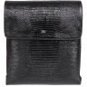Черная наплечная сумка из натуральной кожи с тиснением Desisan (3026-143) - 1
