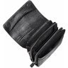Черная наплечная сумка из натуральной кожи с тиснением Desisan (3026-143) - 6