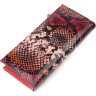 Різнобарвний жіночий гаманець із натуральної шкіри під рептилію KARYA (2421092) - 2