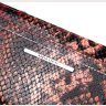 Різнобарвний жіночий гаманець із натуральної шкіри під рептилію KARYA (2421092) - 3