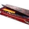 Різнобарвний жіночий гаманець із натуральної шкіри під рептилію KARYA (2421092) - 4