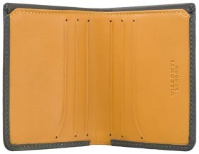 Вертикальний чоловічий гаманець з гладкої шкіри без застібки Visconti VSL41 94906 сіро-жовтого кольору (Велика Британія)