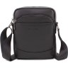 Черная повседневная мужская сумка из высококачественной кожи Marco Coverna (21075) - 4