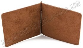 Удобный зажим для банкнот коньячного цвета ST Leather (17816)