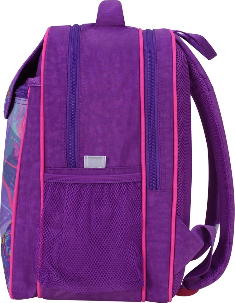 Фіолетовий шкільний рюкзак для дівчаток з яскравим принтом Bagland (55606)