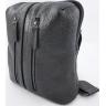 Стильная компактная мужская сумка через плечо черная VATTO (11848) - 7