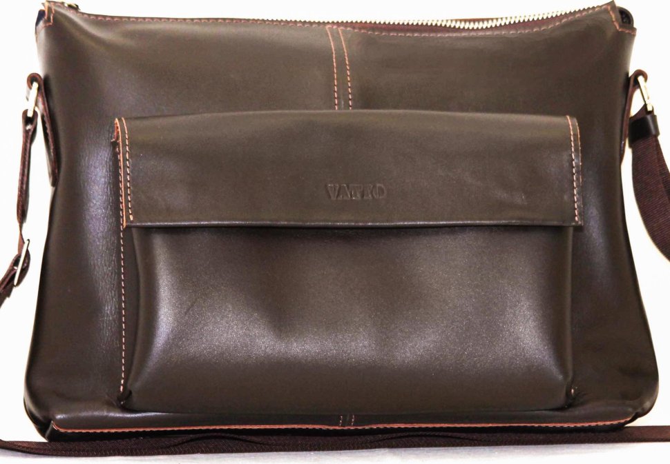Мужская кожаная сумка коричневого цвета VATTO (11947)