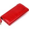 Красный женский кошелек из натуральной кожи на молнии SHVIGEL (2416185) - 5