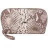 Кожаная женская косметичка с кистевым ремешком Desisan 106806 под рептилию бежевая фото №1 Кожаная женская косметичка с кистевым ремешком Desisan 106806 под рептилию бежевая modnotak фото - 1
