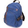 Яскравий синій рюкзак з текстилю великого розміру Vintage (20602) - 1