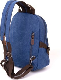 Яскравий синій рюкзак з текстилю великого розміру Vintage (20602)