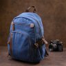 Яскравий синій рюкзак з текстилю великого розміру Vintage (20602) - 7